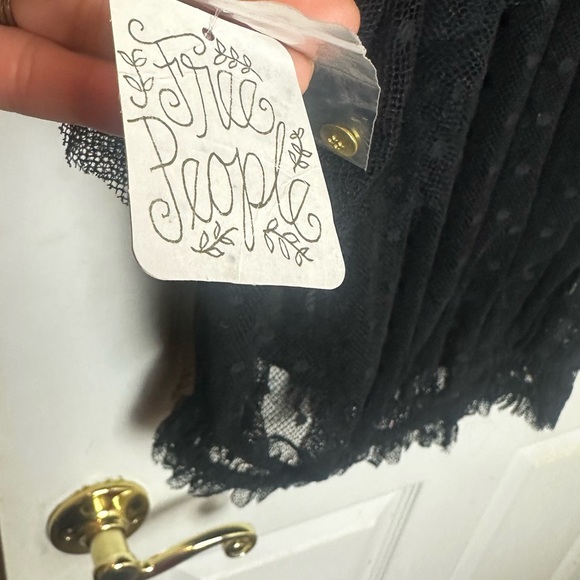 Free People Disco Ball Swiss Dot Lace Top Small - Picture 9 of 12